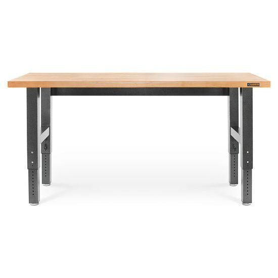 6' Wide Adjustable Height Hardwood Workbench