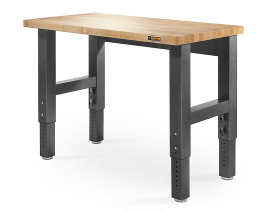 4' Wide Adjustable Height Hardwood Workbench