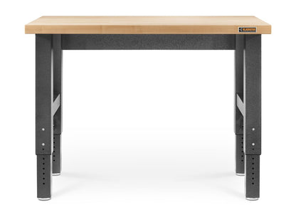 4' Wide Adjustable Height Hardwood Workbench